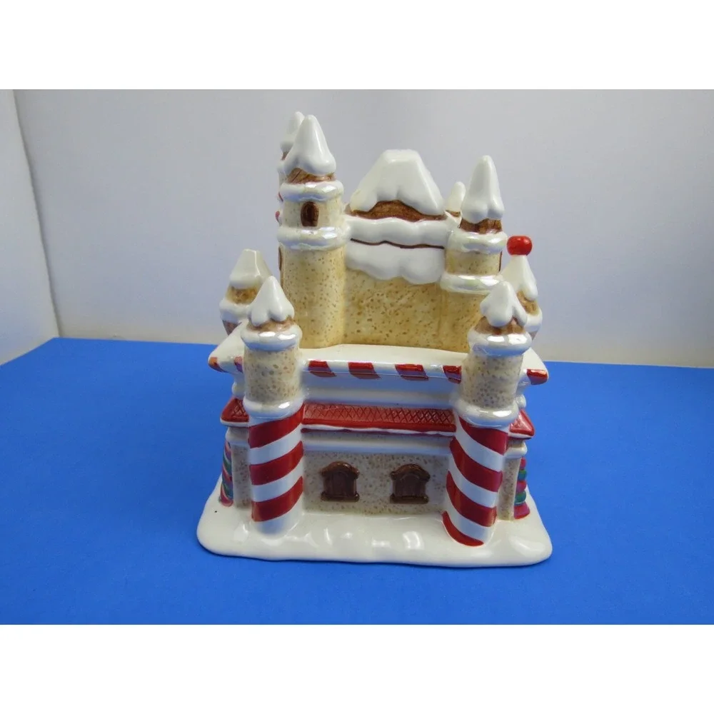 Disney Mickey and Minnie Christmas Gingerbread Castle Ceramic Cookie Jar
